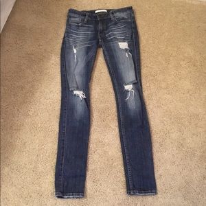 Eunina Maxwell Low Rise Skinny Regular Distressed Jeans